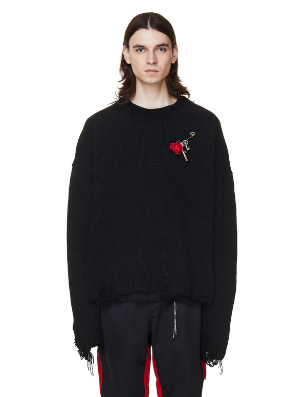 Mastermind World Oversized Cashmere Skull Crew Neck Sweater