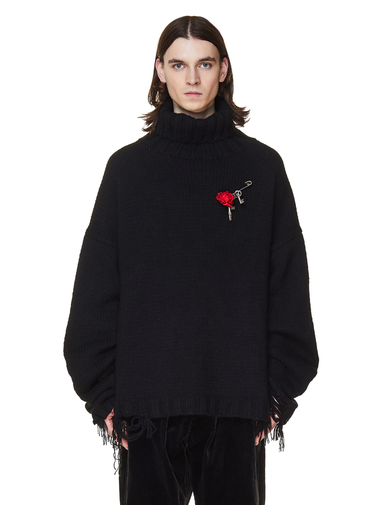 Mastermind World Cashmere Turtleneck Sweater - Black | Garmentory