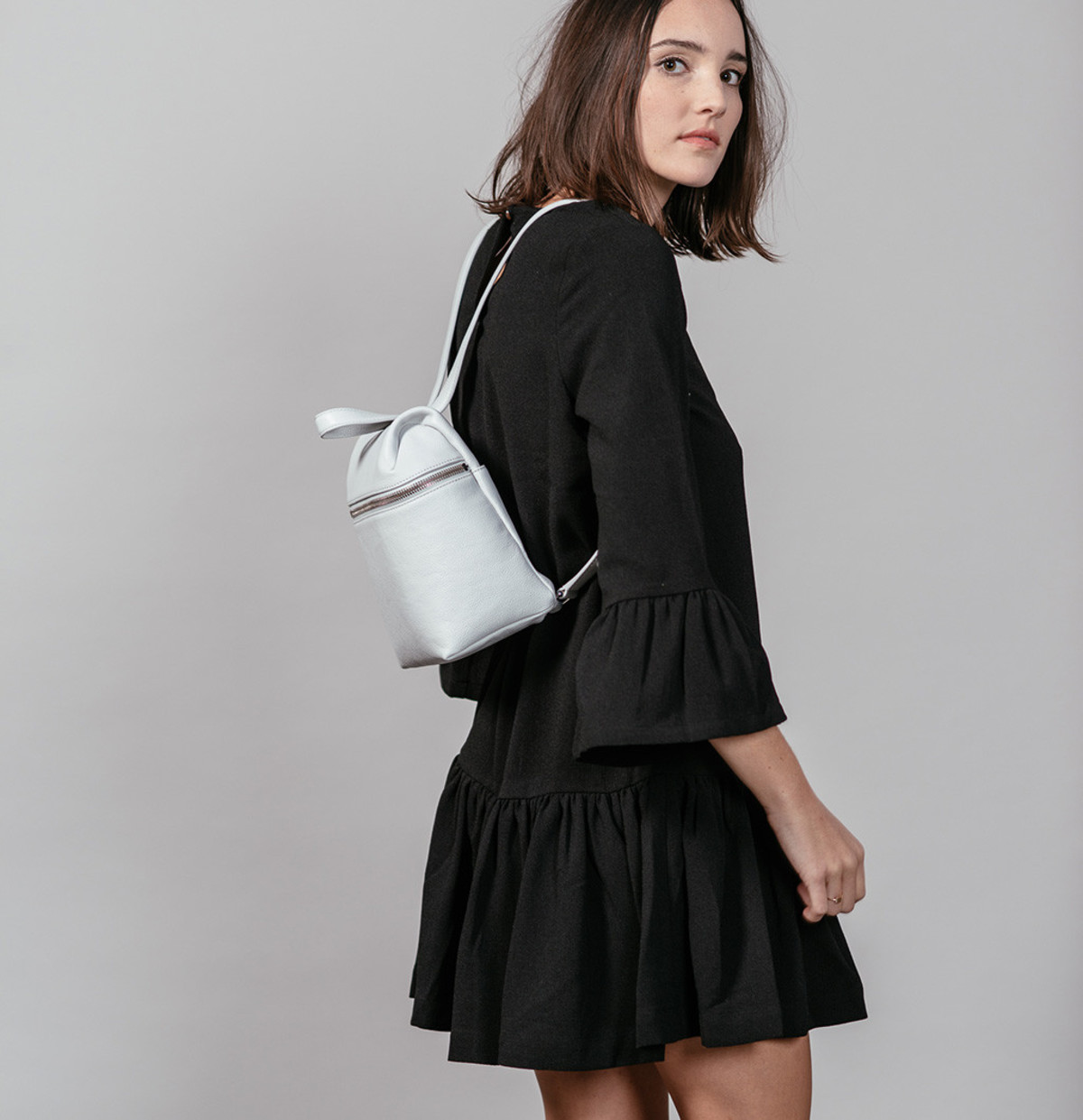 KARA Small Backpack in Pebble Leather - Image 2 of 3