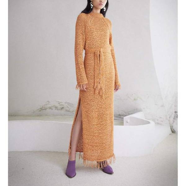 knee length dresses for ladies Zeagoo Women's Casual Turtleneck Loose Knit Dress with Pockets – ZEAGOO