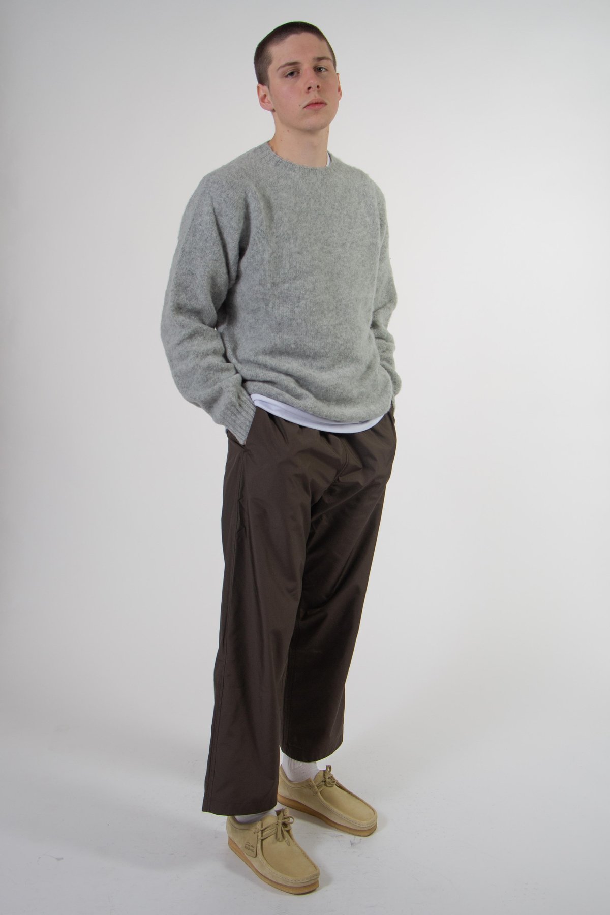 FOUR HORSEMEN Shetland Fuzzy Sweater - Grey - Image 2 of 4