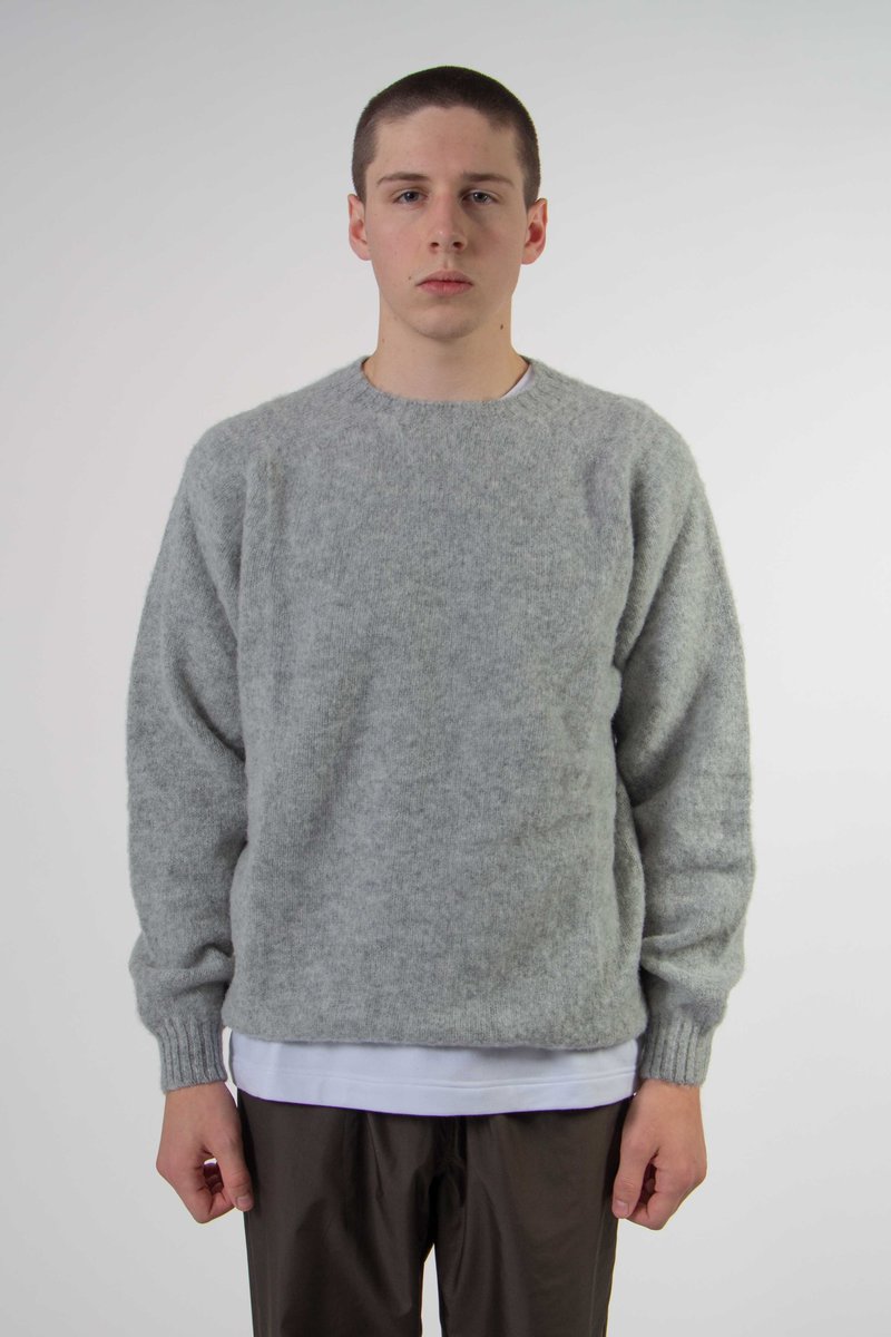 FOUR HORSEMEN Shetland Fuzzy Sweater - Grey