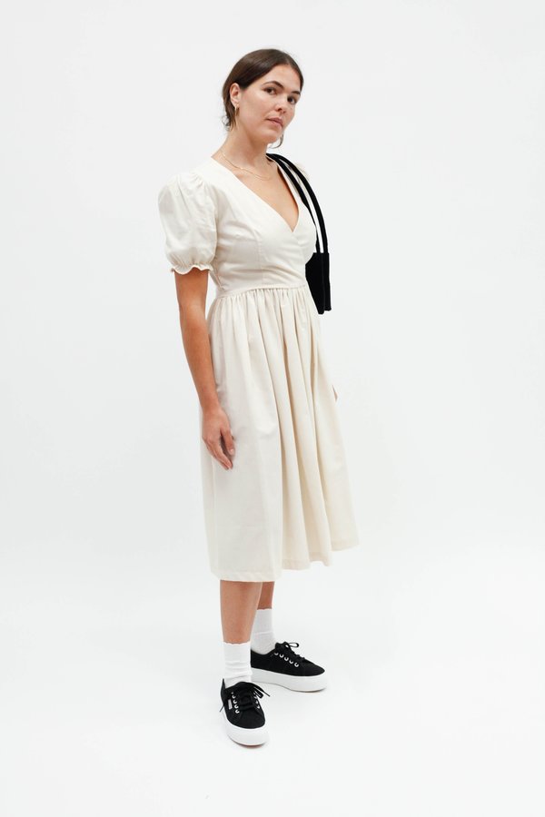 corset denim midi dress geisha designs STRIPED HOOK BOHO CHIC STYLE dropped waist Color:Mango Multi Season 23RST Summertime Luxury: Garden Party