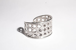 Saint Claude x Freda Small Caning Cuff Bracelet - Silver - Thumbnail 1