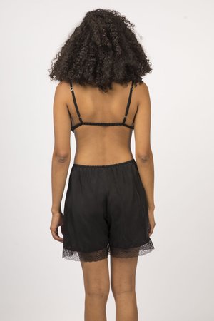 Botanica Workshop Cupro Vegan Silk Belinda Bralette - Black Botanica Workshop Cupro Vegan Silk Belinda Bralette - Black