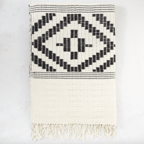 Bole Road Textiles Bole Road Textile Abren Throw - Black/Onyx