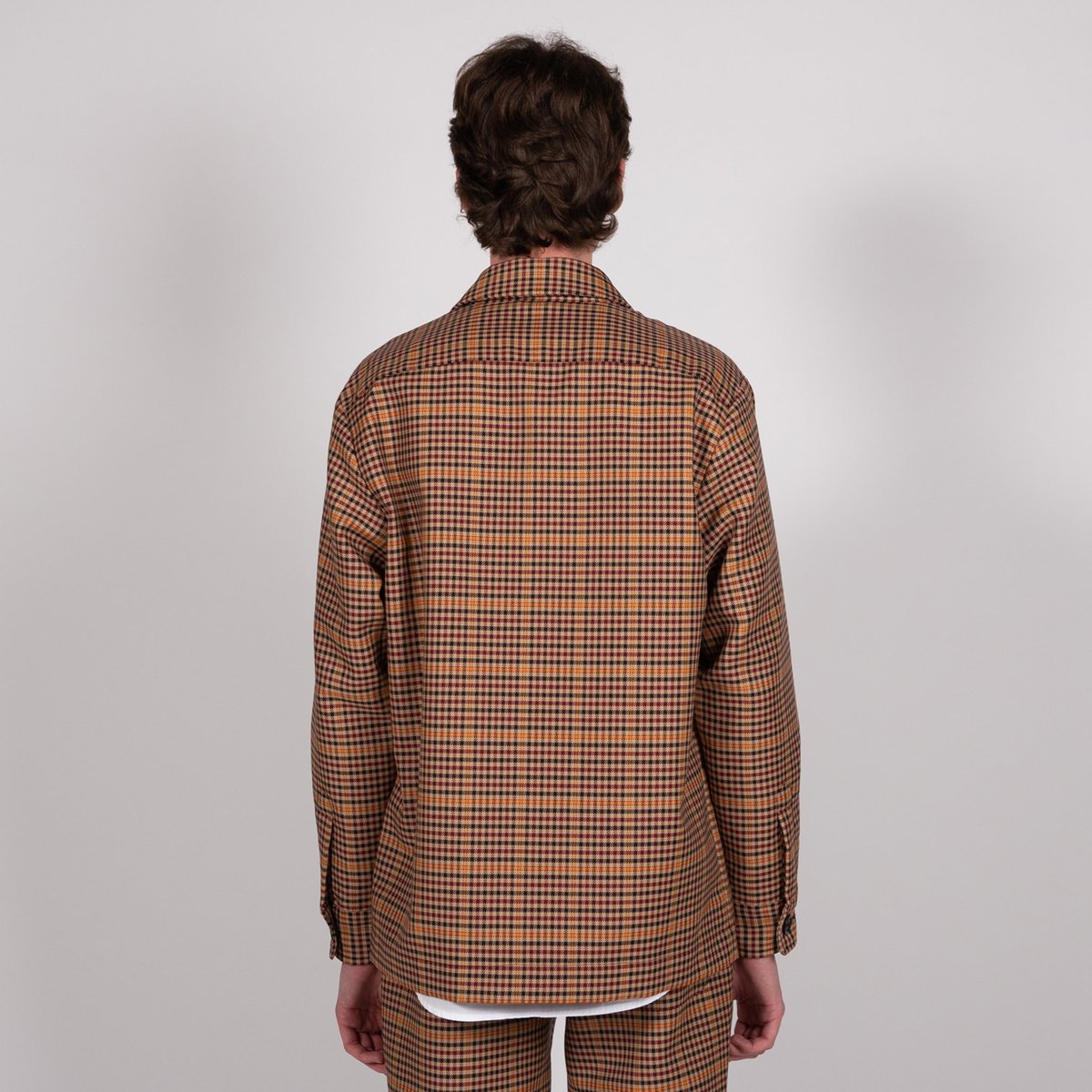 Schnayderman's Overshirt Notch Overcheck - Black/Beige/Burgundy/Orange - Image 3 of 7