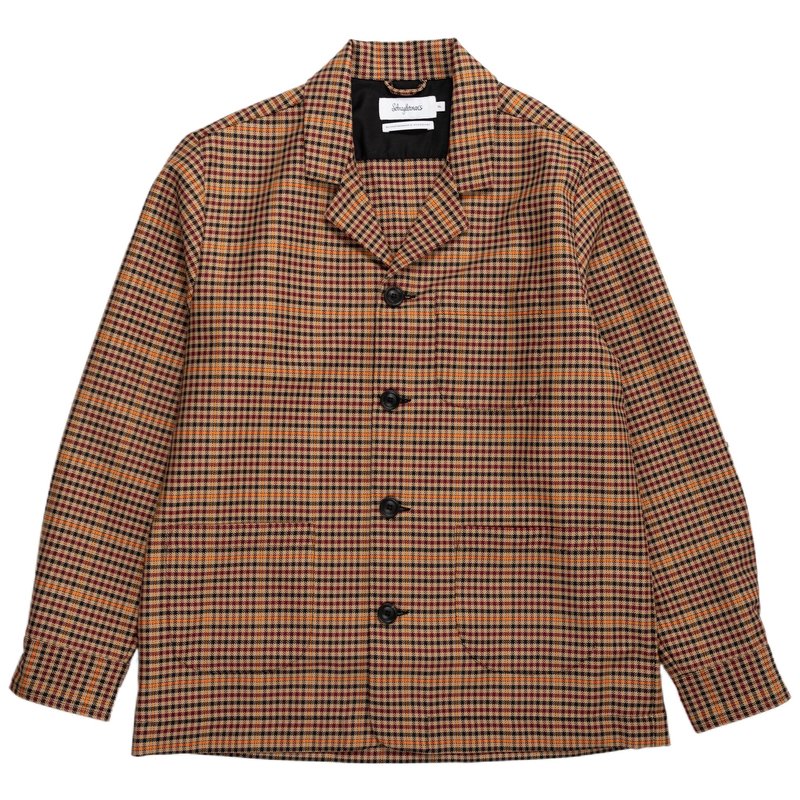 Schnayderman's Overshirt Notch Overcheck - Black/Beige/Burgundy/Orange