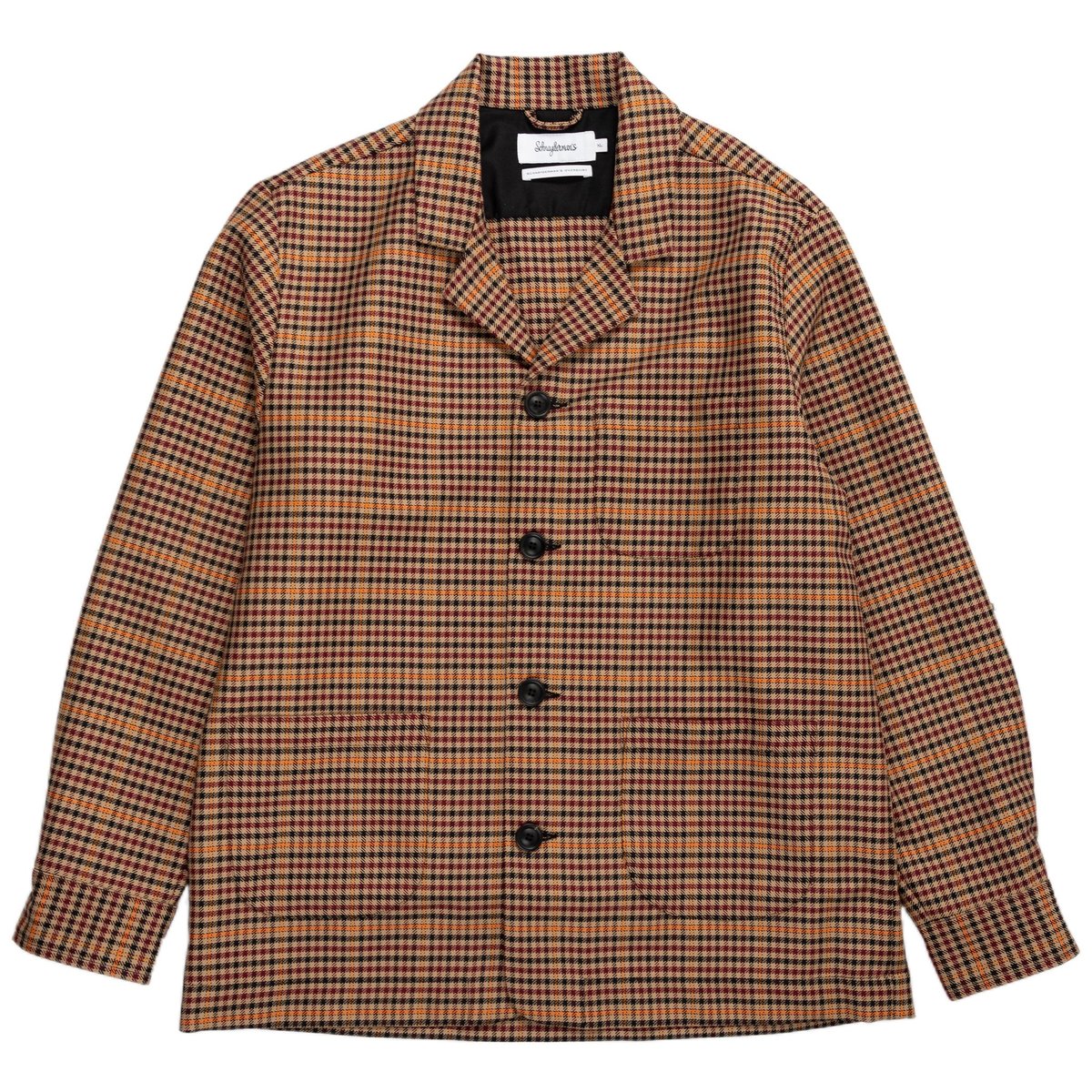 Schnayderman's Overshirt Notch Overcheck - Black/Beige/Burgundy/Orange - Image 5 of 7