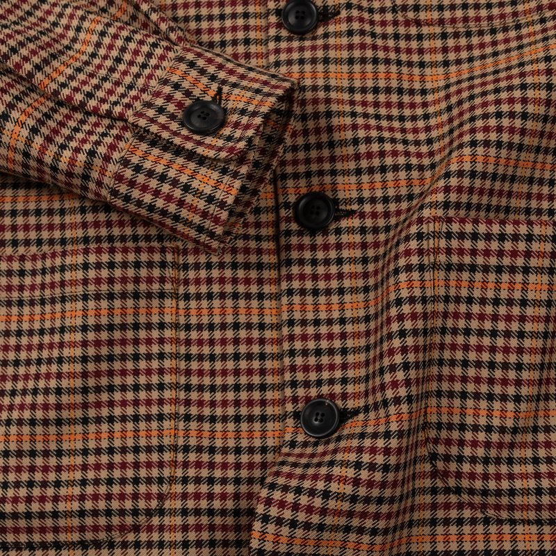 Schnayderman's Overshirt Notch Overcheck - Black/Beige/Burgundy/Orange