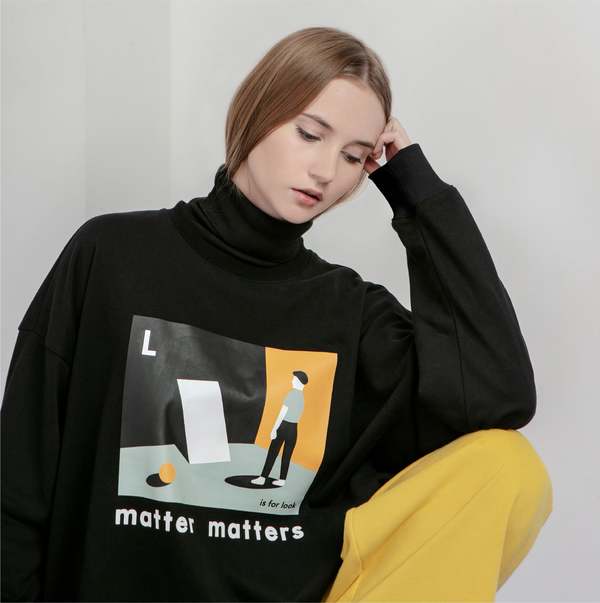 MATTER MATTERS The L is for Look sweatshirt - Black MATTER MATTERS The L is for Look sweatshirt - Black