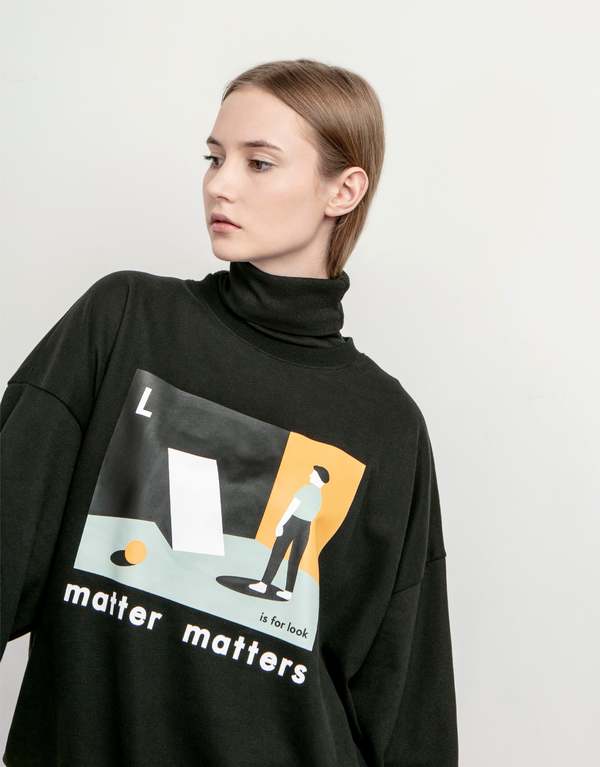 MATTER MATTERS The L is for Look sweatshirt - Black MATTER MATTERS The L is for Look sweatshirt - Black