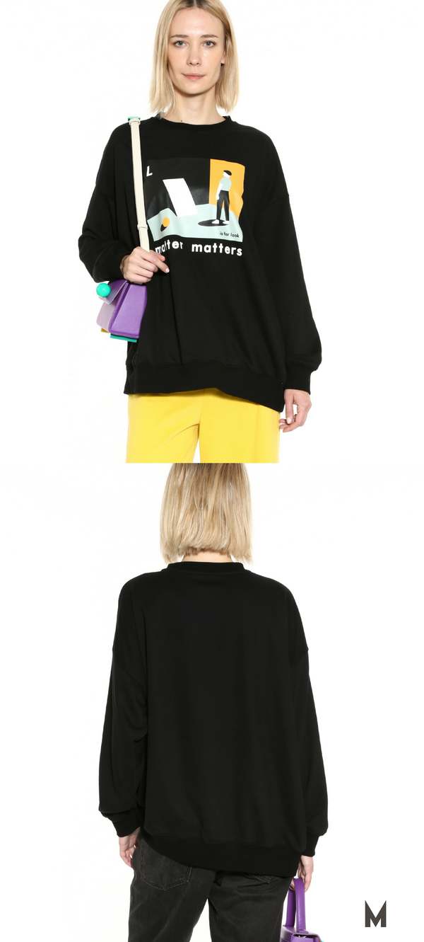 MATTER MATTERS The L is for Look sweatshirt - Black MATTER MATTERS The L is for Look sweatshirt - Black