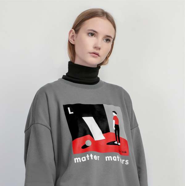 MATTER MATTERS The L is for Look sweatshirt - Grey MATTER MATTERS The L is for Look sweatshirt - Grey