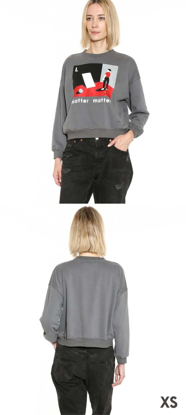 MATTER MATTERS The L is for Look sweatshirt - Grey MATTER MATTERS The L is for Look sweatshirt - Grey