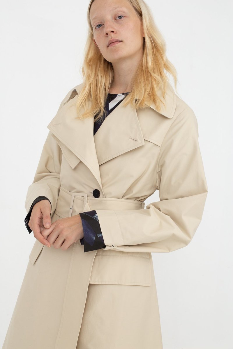 Studio Nicholson Angstrom Raincoat - Cream | Garmentory