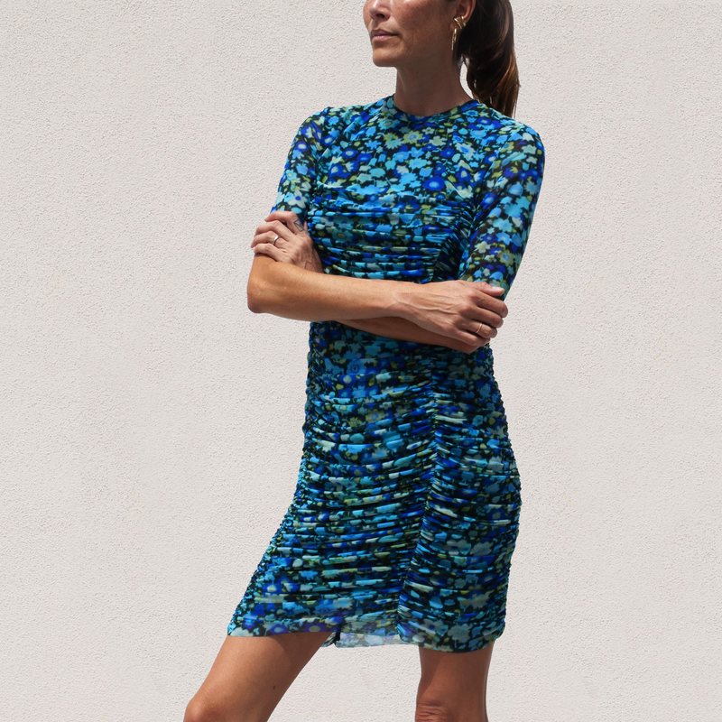 floral midi dress Embroidered Multicolor Floral Midi Dress