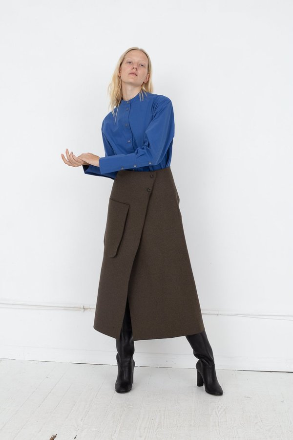 Studio Nicholson Hiro Skirt - Forest Green | Garmentory