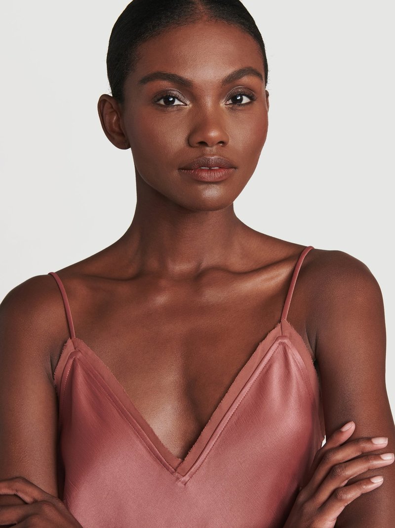frame satin lounge tank