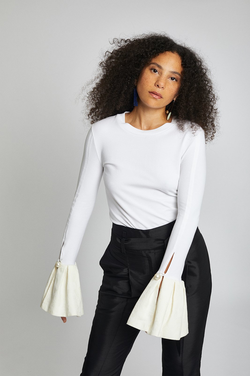 Mother of Pearl Alex Ruffle Top - White | Garmentory