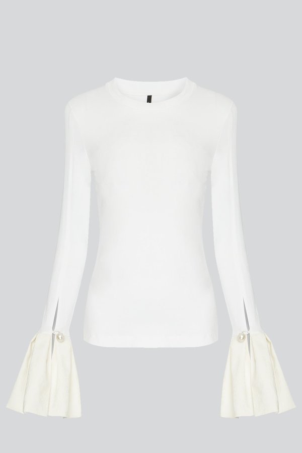 Mother of Pearl Alex Ruffle Top - White | Garmentory