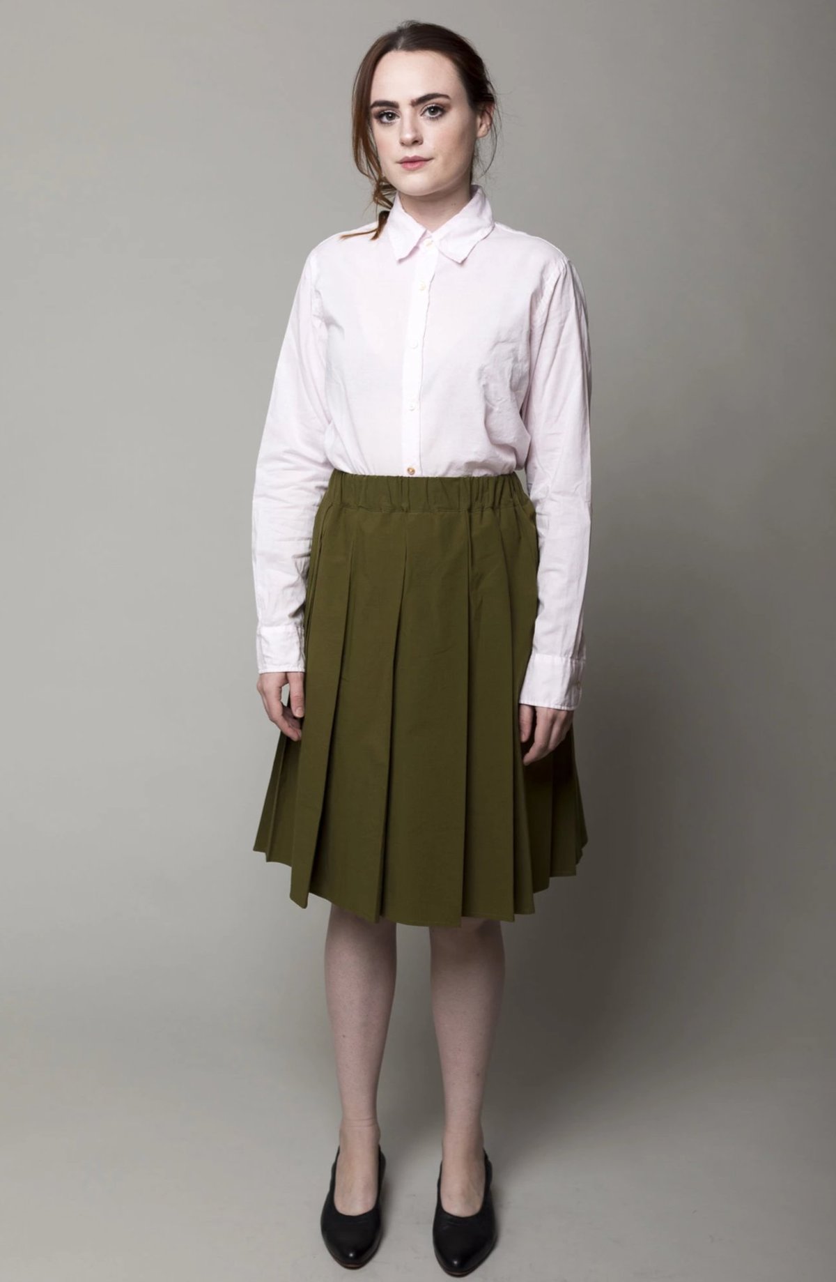 A Punto B Pleated Skirt - Grass Green - Image 1 of 4