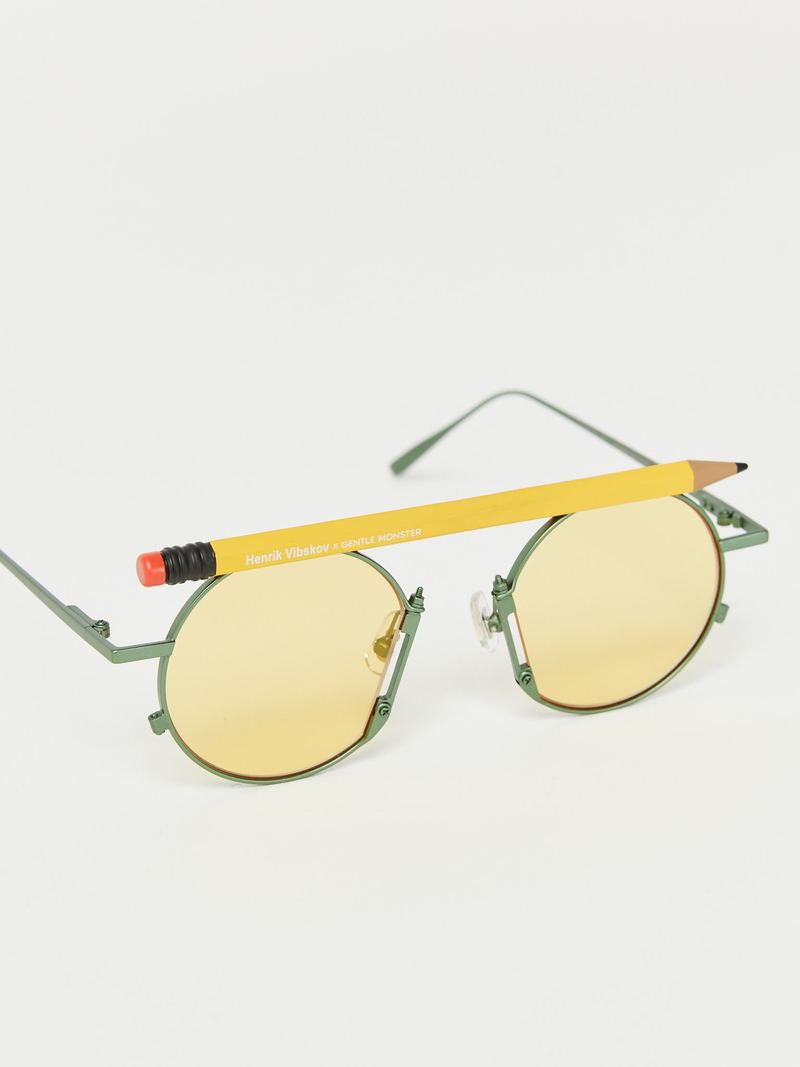 Henrik Vibskov x Gentle Monster Pencil Glasses Yellow Garmentory