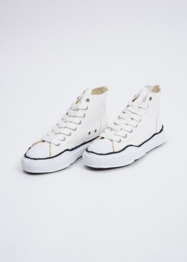 Mihara Yasuhiro Canvas High Top Original Sole Sneaker - White Mihara Yasuhiro Canvas High Top Original Sole Sneaker - White