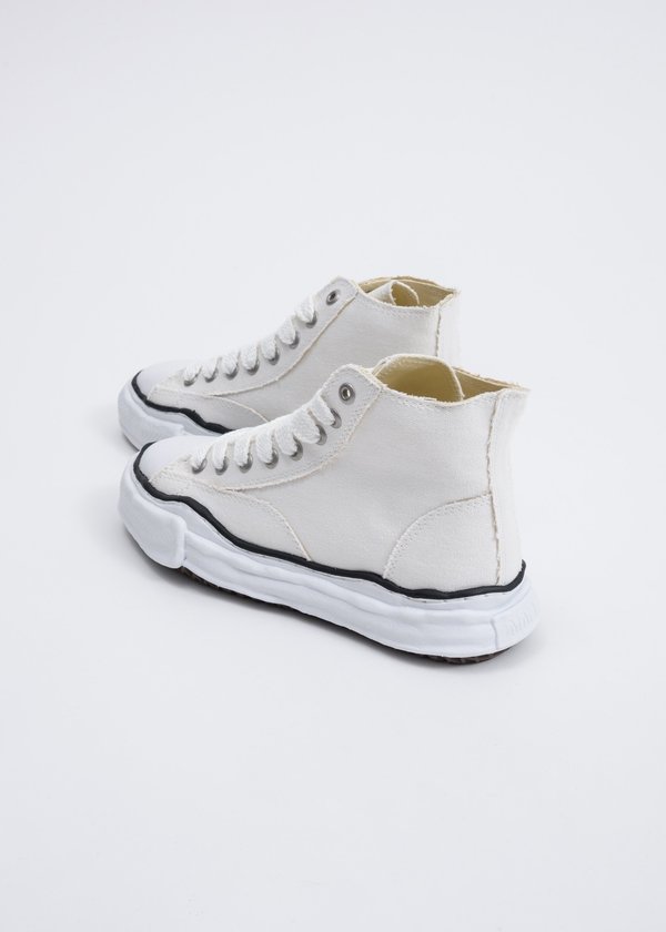 Mihara Yasuhiro Canvas High Top Original Sole Sneaker - White Mihara Yasuhiro Canvas High Top Original Sole Sneaker - White