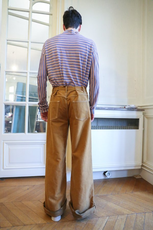 Marni Mock Neck Long Sleeve Shirt - Stripe Marni Mock Neck Long Sleeve Shirt - Stripe