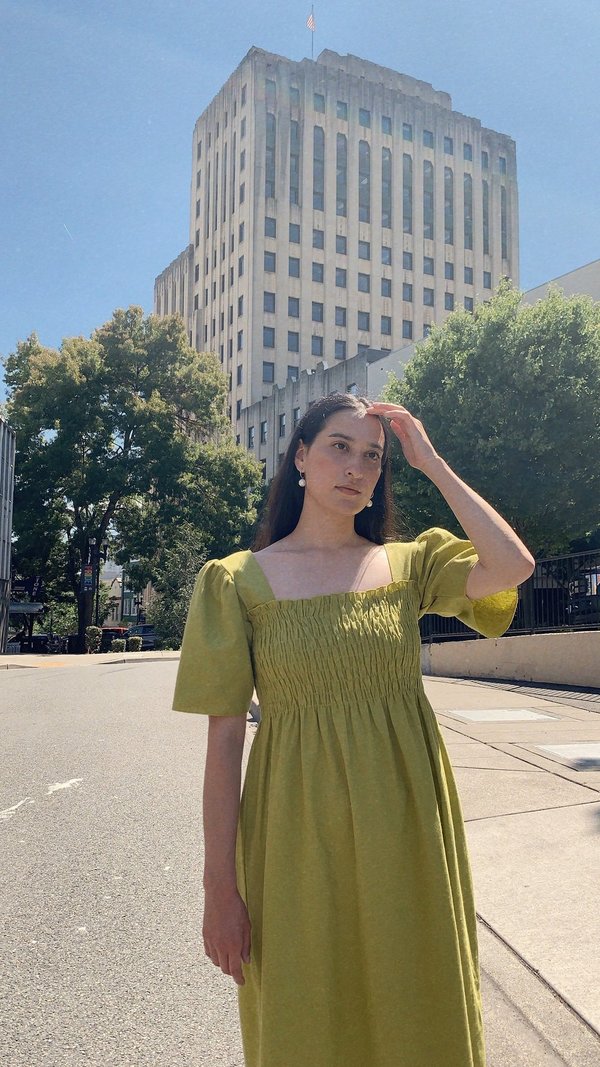 Lisa Says Gah Toni Midi Dress - Olive | Garmentory