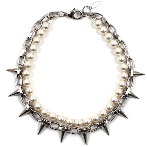 Joomi Lim Single Row Spike Choker with Pearls Joomi Lim Single Row Spike Choker with Pearls