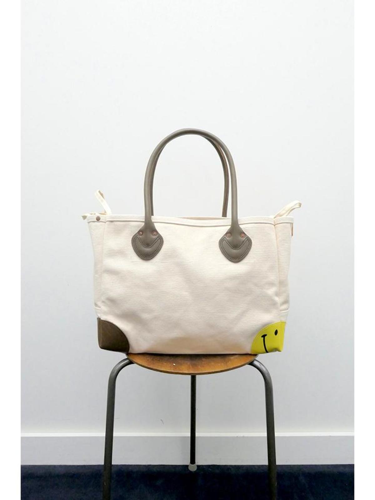 Kapital #4 Canvas Smile XS Milk Bag - Ecru | Garmentory