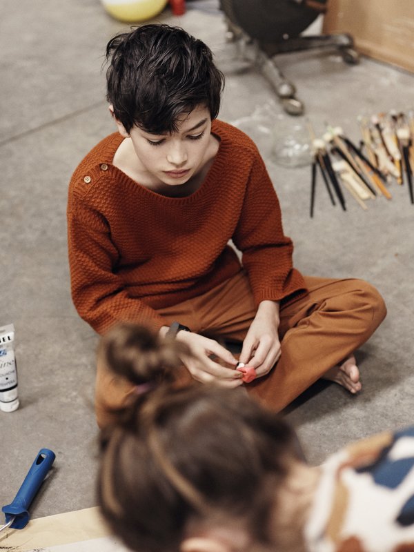 kids le petit germain Fjord Sweater - Rust kids le petit germain Fjord Sweater - Rust