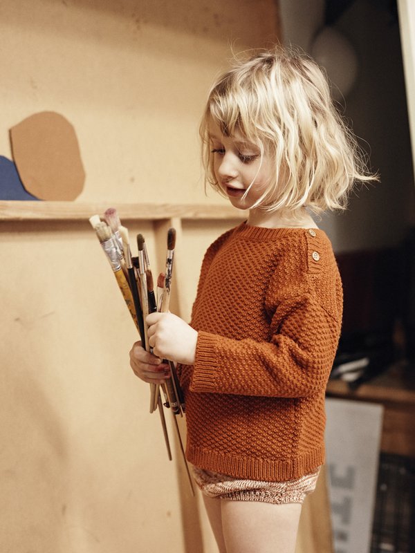 kids le petit germain Fjord Sweater - Rust kids le petit germain Fjord Sweater - Rust