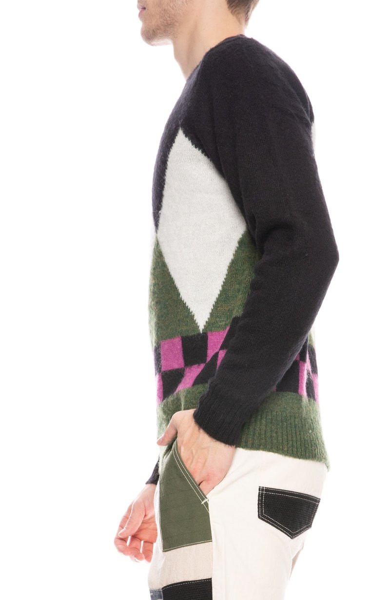 MOHAIR” STUSSY DIAMOND CHECK SWEATER XL MOHAIR” STUSSY DIAMOND CHECK SWEATER XL