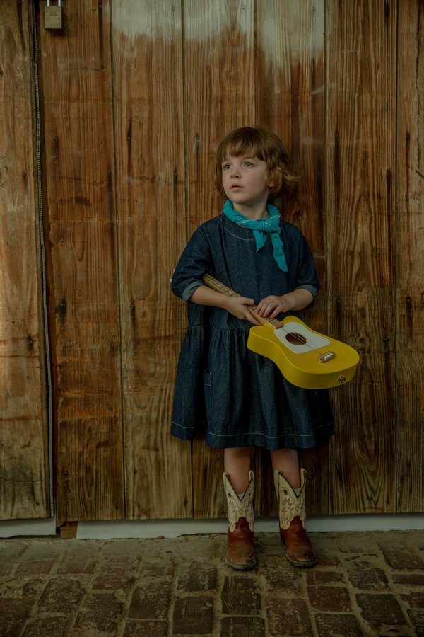 KIDS Hey Gang Denim Pocket Dress - Dark Denim KIDS Hey Gang Denim Pocket Dress - Dark Denim