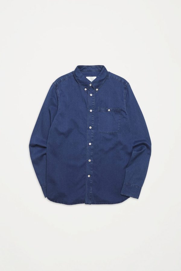 A Kind Of Guise Permanents Button Down Shirt - Washed Denim