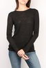 GOLDIE Long Sleeve Classic Crew Tee - Black  - Thumbnail 1