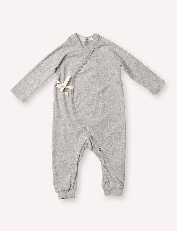 KIDS Petits Vilains Noé Wrap Onesie - Heather Grey KIDS Petits Vilains Noé Wrap Onesie - Heather Grey