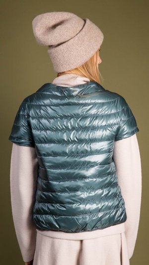 Puffer Vest With Cap Sleeves Puffer Coat Cap Sleeve Puffer Vest Ultra Light Down Short Sleeve main image 3