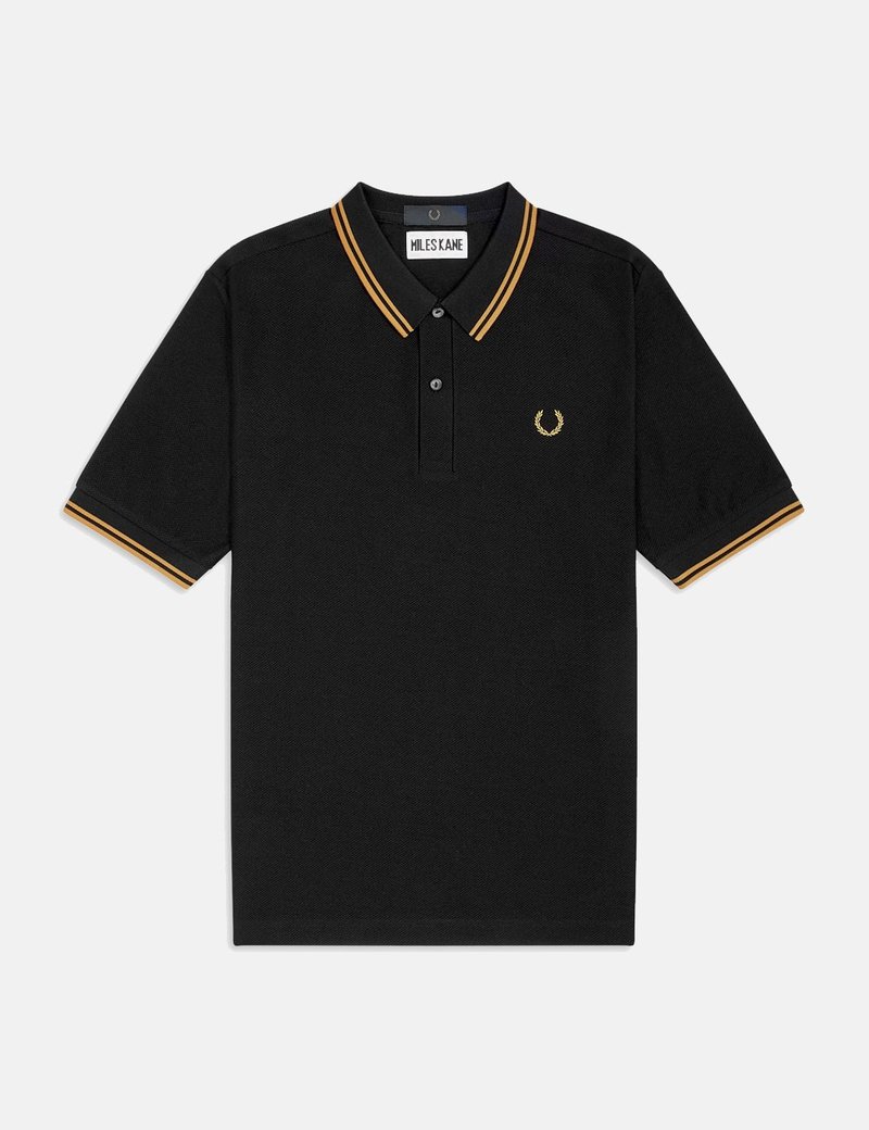 Fred Perry x Miles Kane Textured Pique Shirt - Black