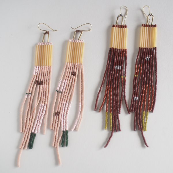 Lu in the Frey Long Beads Dangler Earrings Lu in the Frey Long Beads Dangler Earrings