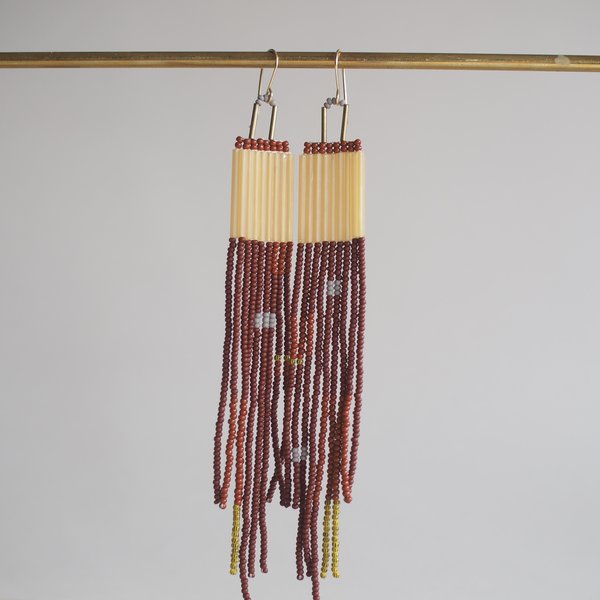 Lu in the Frey Long Beads Dangler Earrings Lu in the Frey Long Beads Dangler Earrings