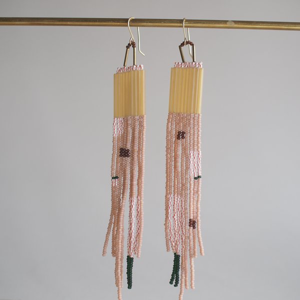 Lu in the Frey Long Beads Dangler Earrings Lu in the Frey Long Beads Dangler Earrings