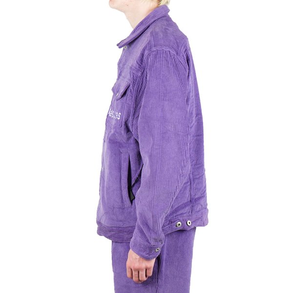 GUIDED CORDUROY TRUCKER JACKET - PURPLE 