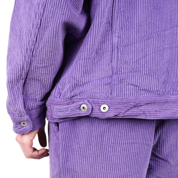 GUIDED CORDUROY TRUCKER JACKET - PURPLE 