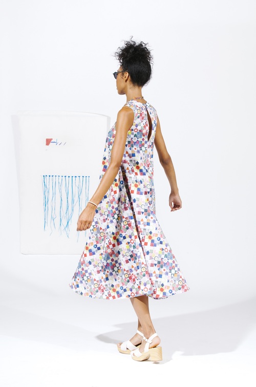 Gore Midi Dress - Quilt Print Gore Midi Dress - Quilt Print