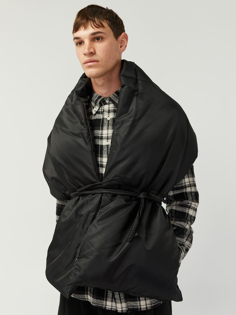 【MASU】22aw DIAMOND PUFFER SCARF(BLACK) MASU(エムエーエスユー)のDIAMOND PUFFER SCARF BLACKの通販