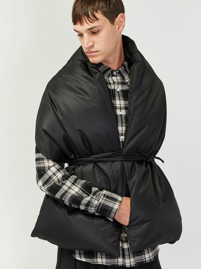 MM6 Maison Margiela Puffer Scarf - Black | Garmentory